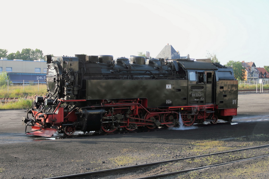 99 7243-1 im Bahnhof Wernigerode am 12. Juli 2013. 