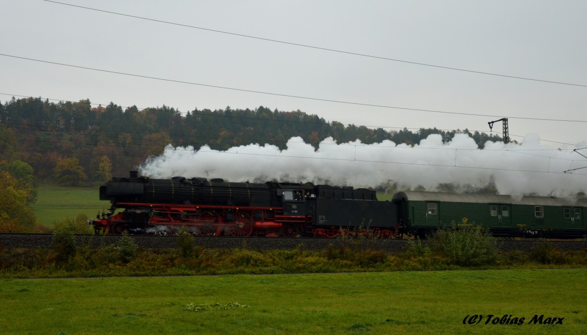 01 150 mit dem Rheingold-Sonderzug kurz vor Eisenach am 17.10.2015