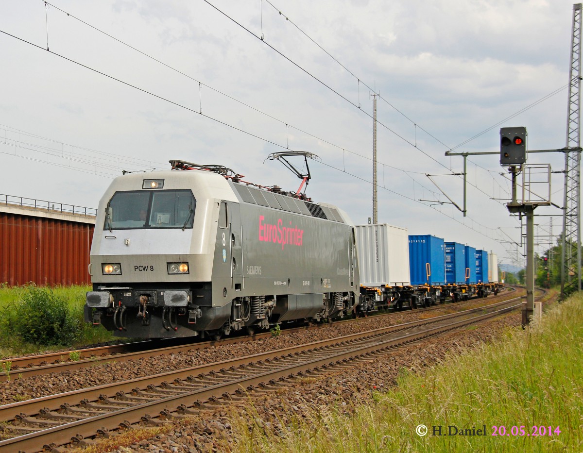 127 001 PCW8 Eurosprinter am 22.05.2014 in Kln Porz Wahn.