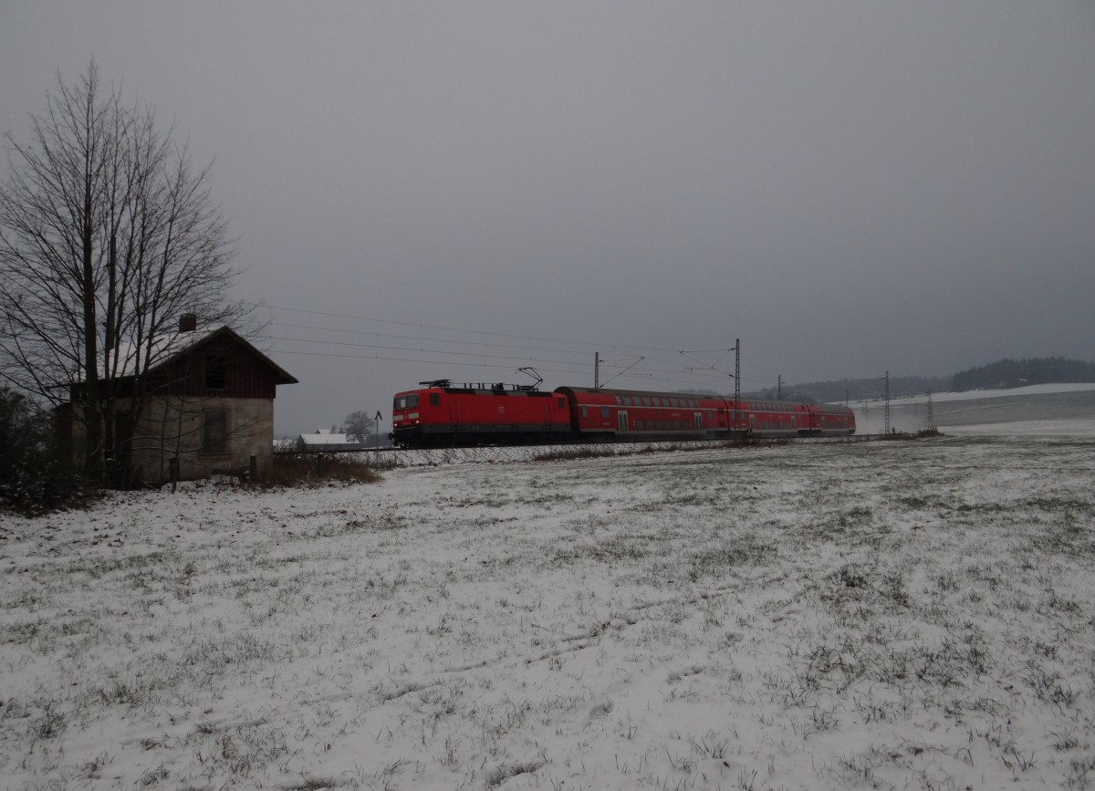 143 xxx zu sehen in Drochaus/V. im ersten Schnee in diesem Winter am 02.12.14.