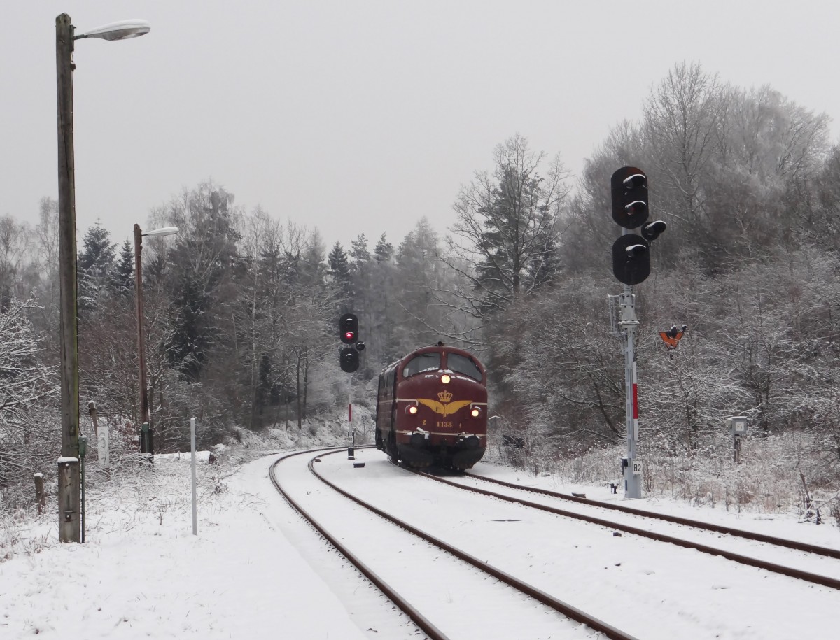 227 004 fuhr am 26.01.14 von Magdeburg nach Plattling, hier zusehen in Pllwitz. 