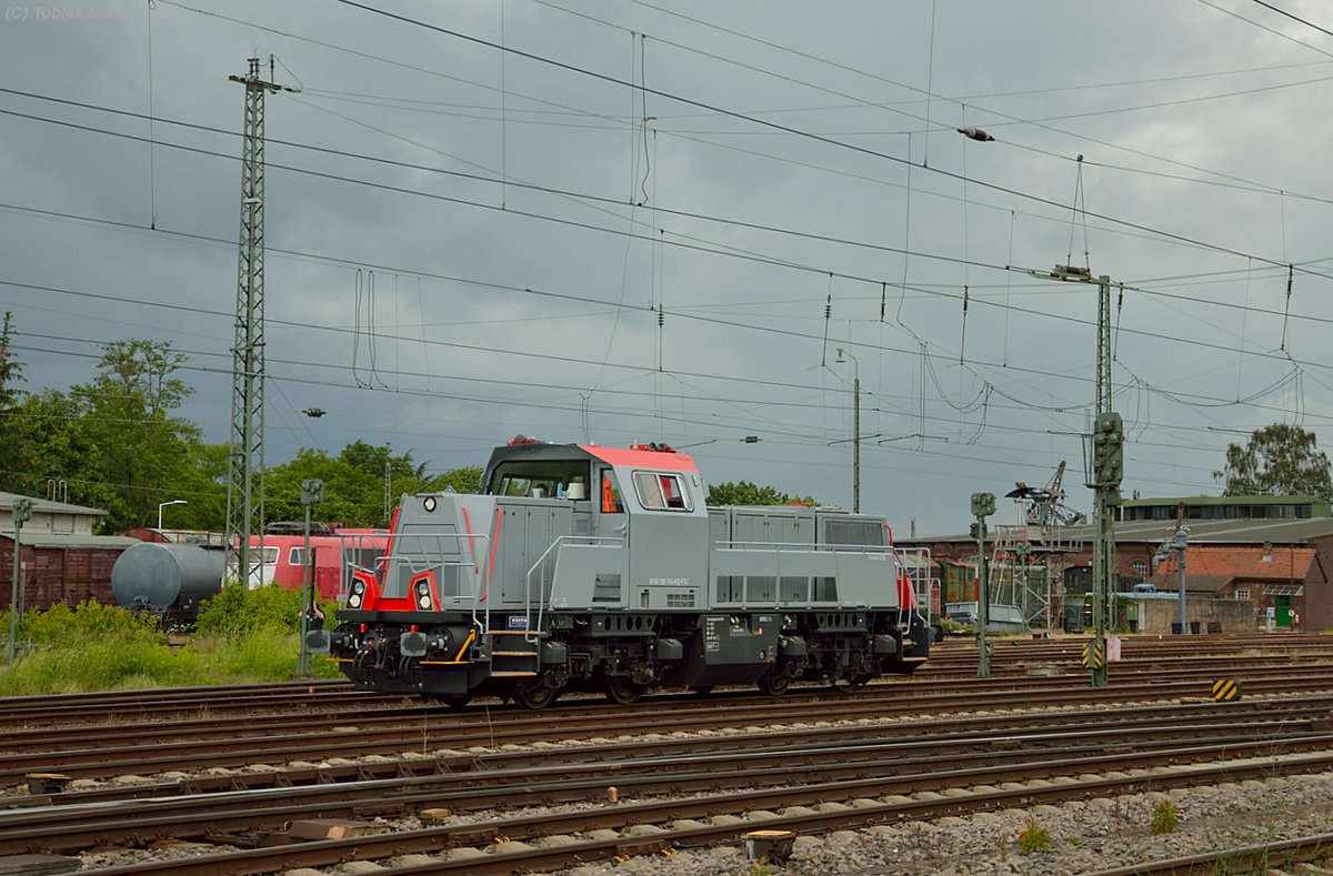 261 314 beim Rangieren in Darmstadt-Kranichstein am 14.06.2016