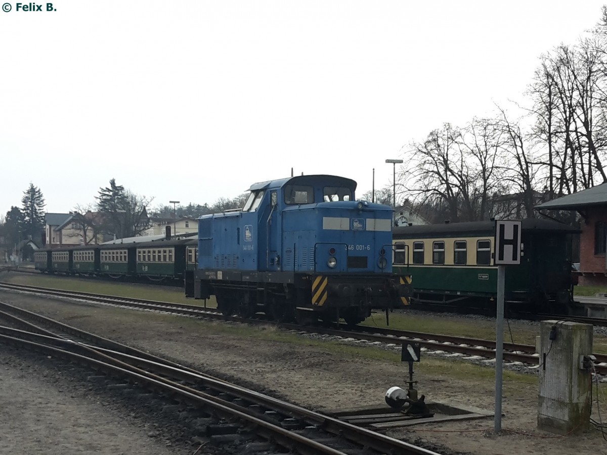 346 001-6 der PRESS in Putbus am 15.03.2015