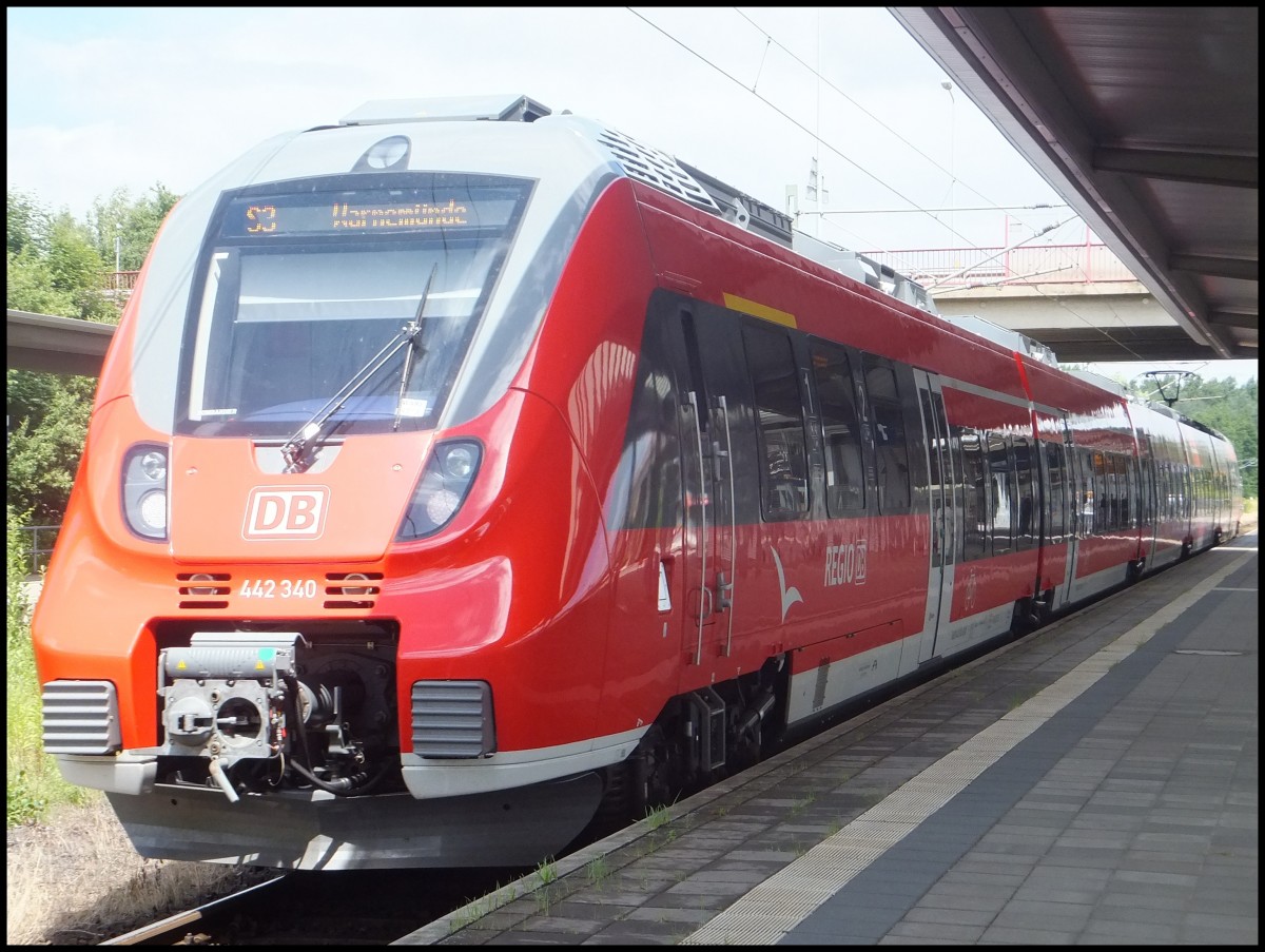 442 340 in Rostock am Hauptbahnhof am 02.07.2014