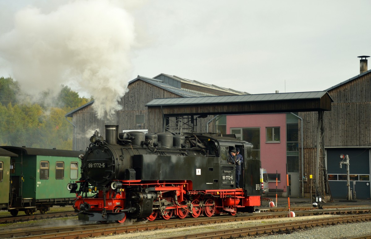 99 1772-5 beim rangieren in Oberwiesenthal am 22.10.2015