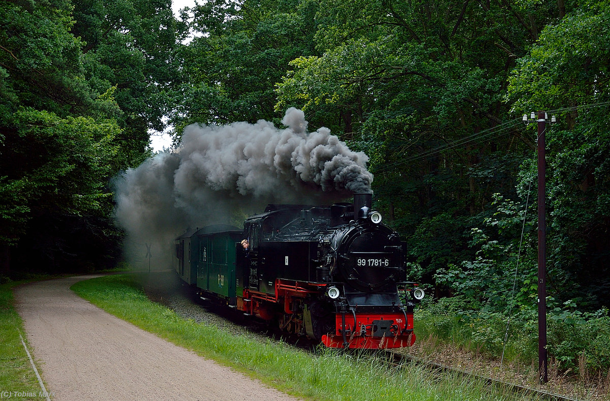 99 1781-6 mit P 224 zwischen Sellin West und Garftitz am 19.07.2016