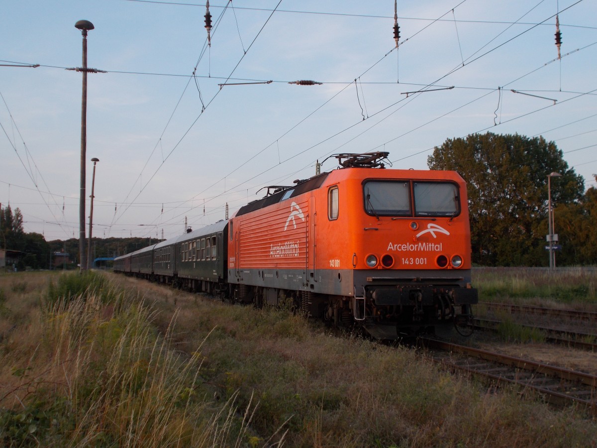 Am 18.Juli 2015 kam wieder die EKO-Trans 143 001 nach Bergen/Rügen.