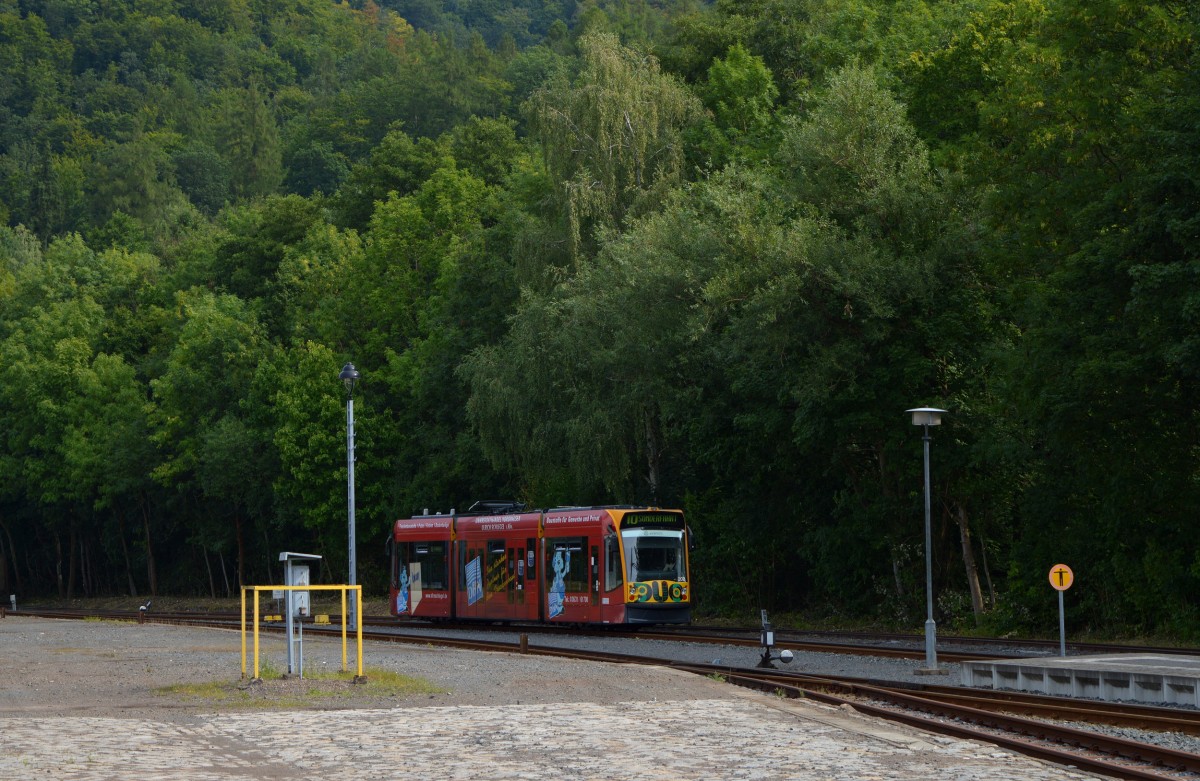 Combino Duo 202 abgestellt in Ilfeld am 12.08.2015