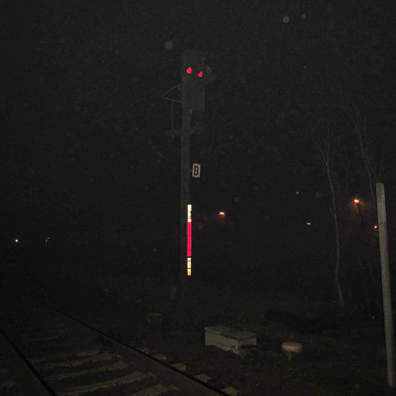 Das Signal B im Bahnhof Weiterstadt am 1.Jan.2014