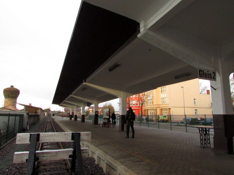 Der Bahnsteig vom Bahnhof Nordhausen Nord am 10.Jan.2014