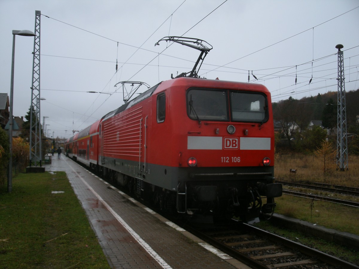 Die Rostocker 112 106,am 20.November 2013,in Sassnitz.