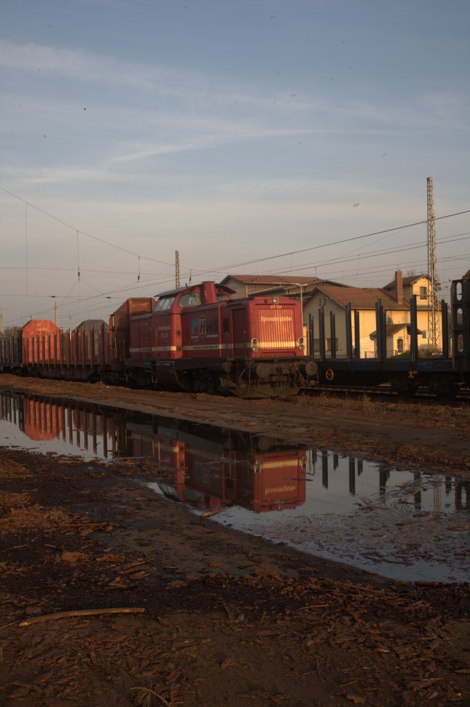Eine Lok der BR 213 in Torgau. 17.11.2014 15:15 Uhr.
