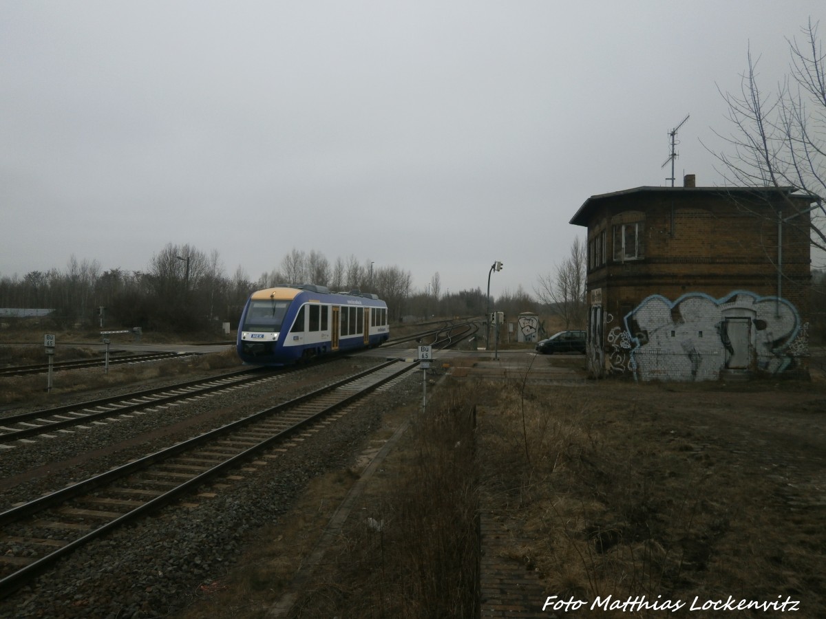 HEX Triebwagen in Halle-Trotha am 12.3.15