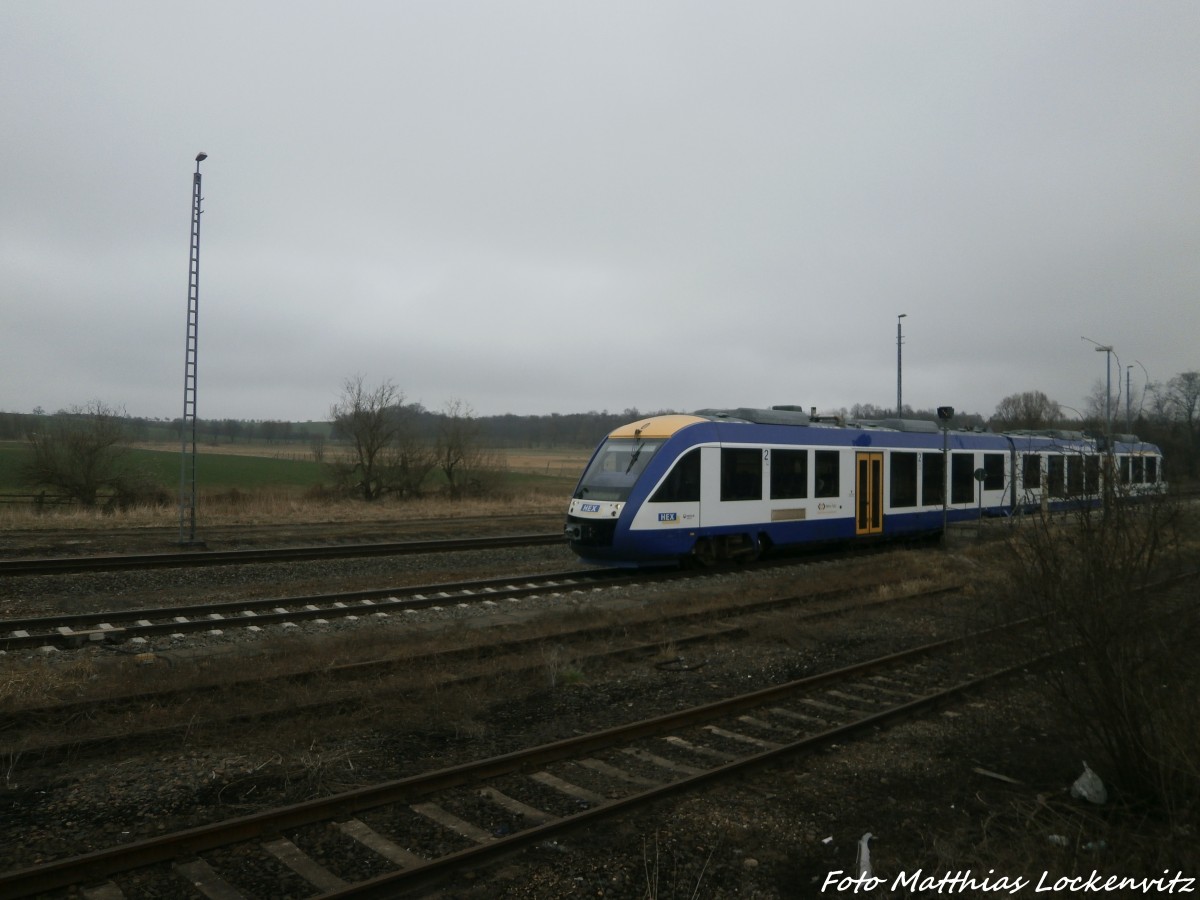 HEX Triebwagen unterwegs nach Halberstadt am 12.3.15