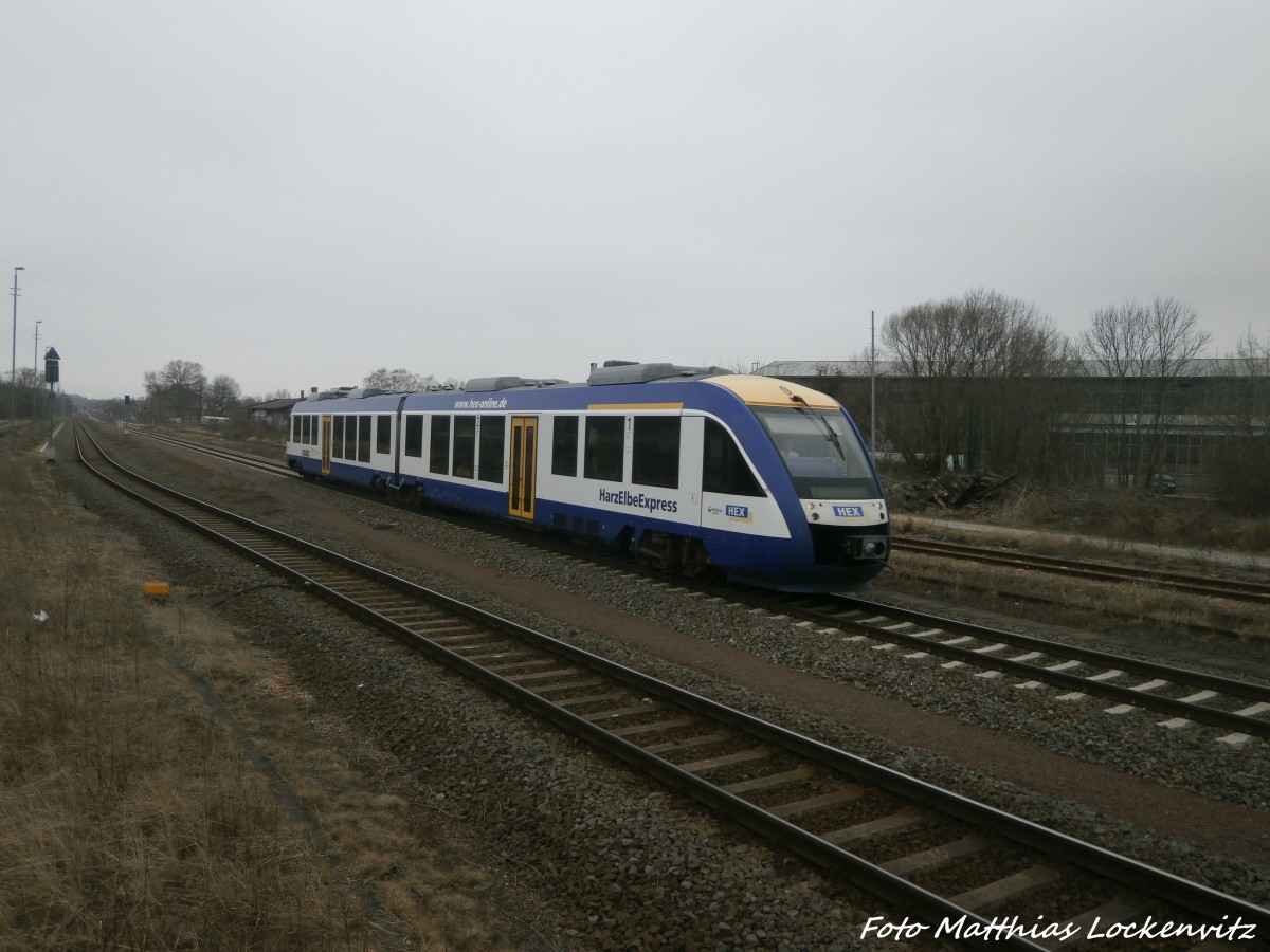 HEX Triebwagen unterwegs nach Halberstadt am 12.3.15