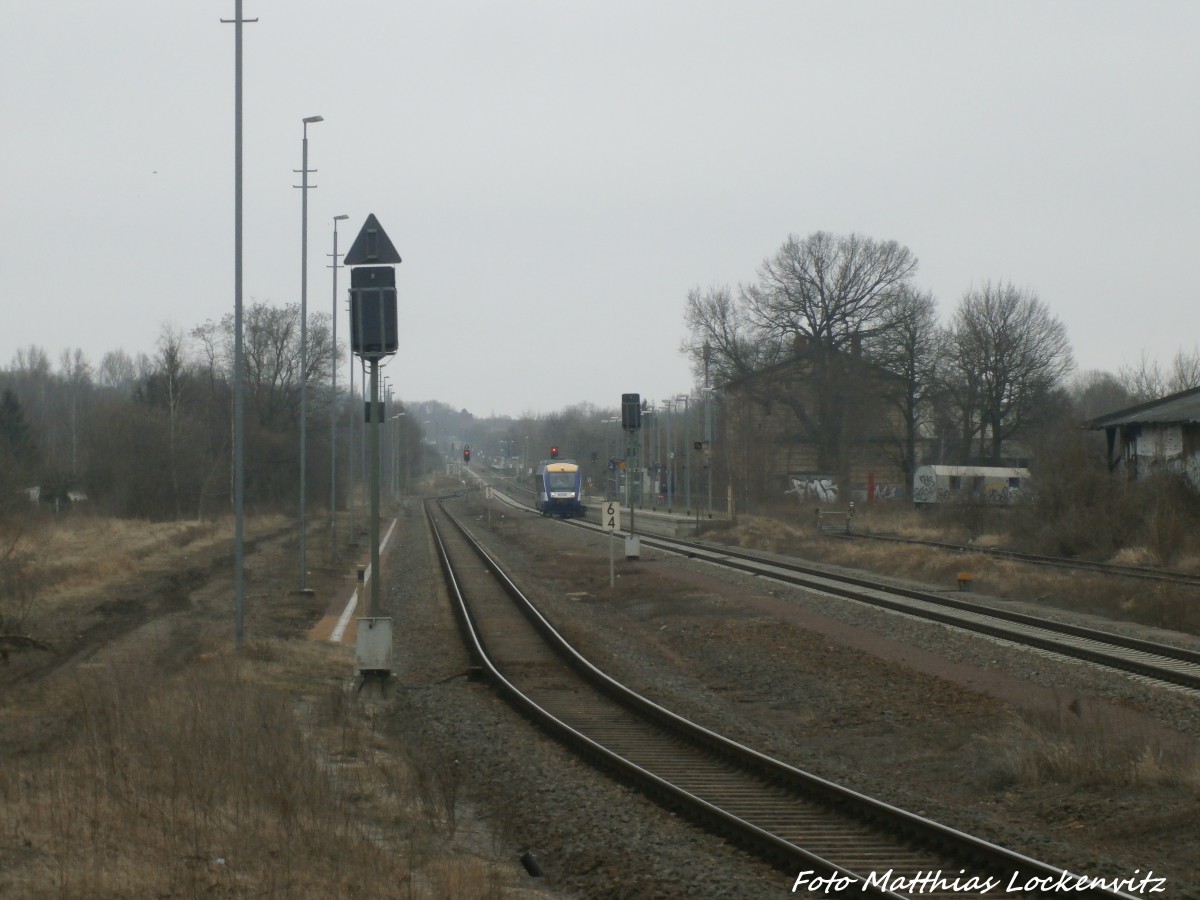 HEX VT 873 mit ziel Bernburg in Halle-Trotha am 12.3.15