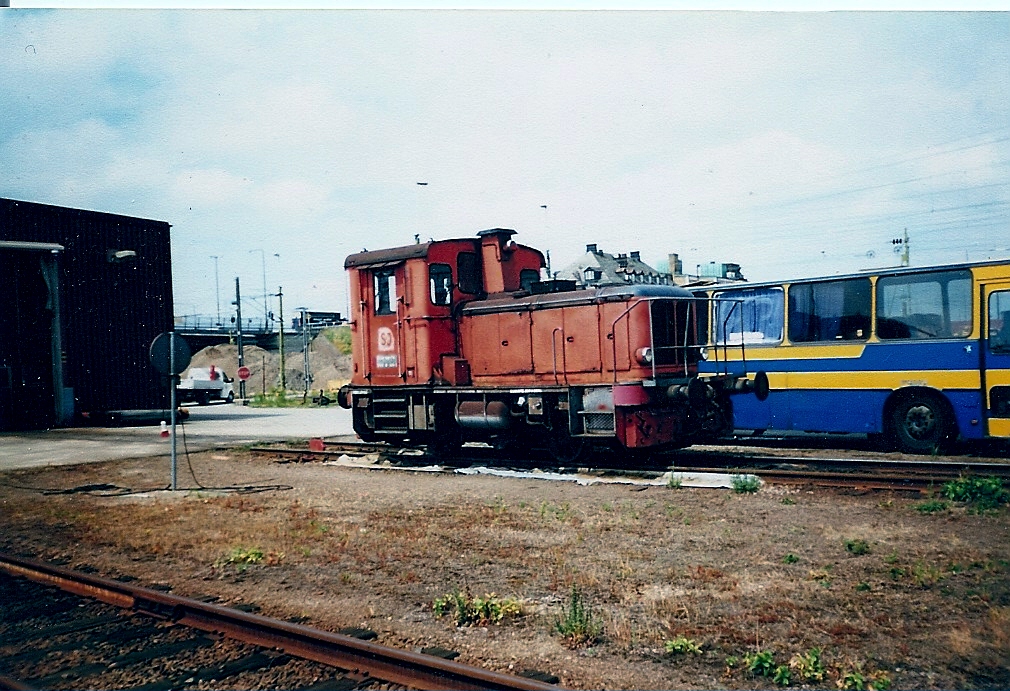 Kleindiesellok bei der Bahnmeisterei in Malmö.