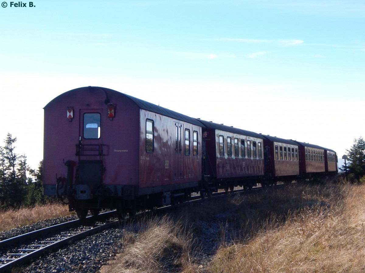 Personenwagen der HSB auf dem Brocken am 28.10.2015