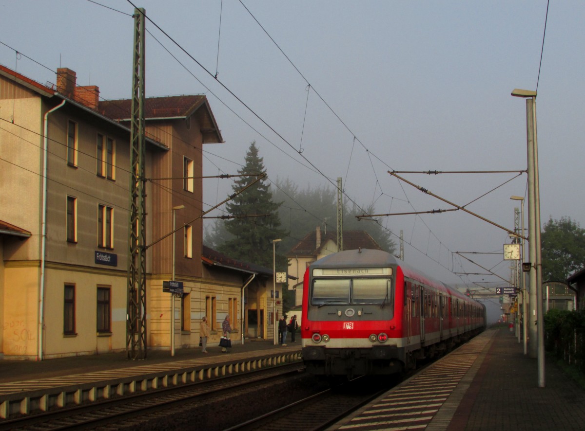 RB nach Eisenach im Bahnhof Fröttstädt am 20.09.2014