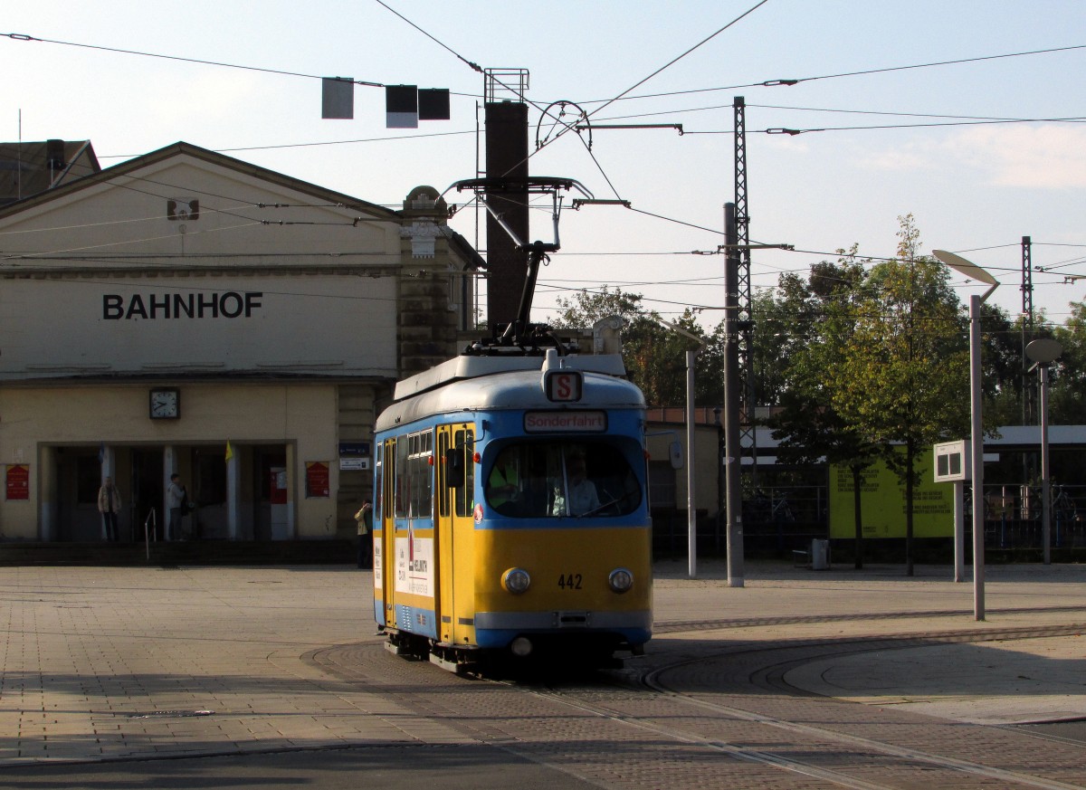 Sonderzug Tw 442 verließ den Gothaer Hauptbahnhof am 20.09.2014