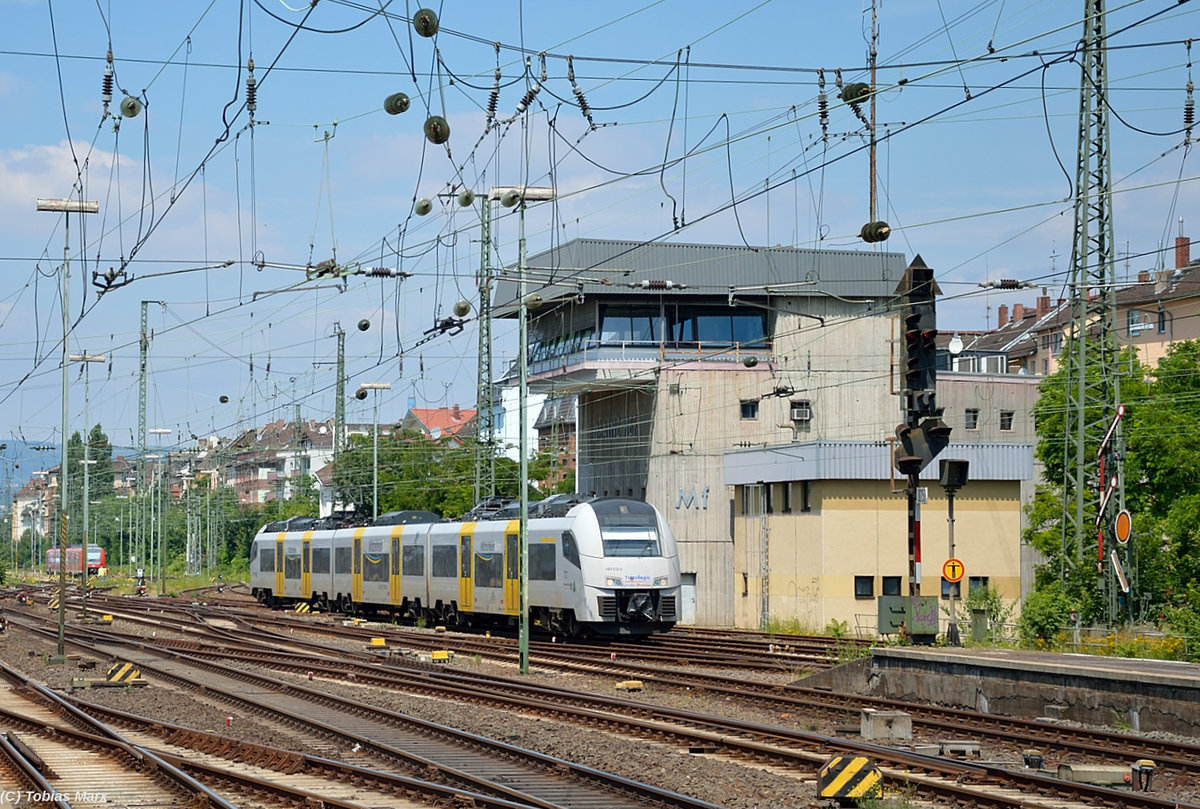 Transregio 460 513 bei der Einfahrt in Mainz Hbf am 07.07.2016