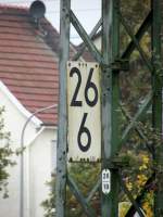 weiterstadt/305093/das-km-schild-266-im-bahnhof-weiterstadt Das km-Schild 26,6 im Bahnhof Weiterstadt am 14.Nov.2013