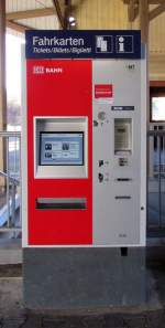 Der Fahrkartenautomat vom Bahnhof Fröttstädt am 7.Jan.2014