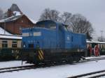 PRESS 346 001 im verschneiten Putbus am 26.Januar 2014.
