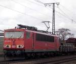155 030-0 vor dem B 38 in Weiterstadt am 22.Feb.2014