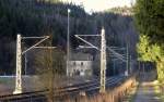 gleise-und-weichen/322397/die-sonne-bestrahlt-die-elektromasten-der Die Sonne bestrahlt die Elektromasten der Frankenwaldbahn.
Aufgenommen im Februar 2014 zwischen Pressig-Rothenkirchen und Frtschendorf.