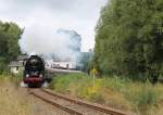 Am 21.09.13 fuhr der Elstertal-Express mit 41 1144(IGE Werrabahn) wieder von Gera nach Cheb und zurck. Hier zusehen in Bad Elster/V.