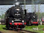 50 3552-2 und ELNA 184 DME (Eisenbahnmuseum Darmstadt)waren am 04.Mai.2014 im BW Hanau unterwegs.