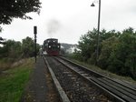 99 4652 am 02.10.2016 mit ihrem Zug bei der Einfahrt in Bocksthal Richtung Hettstedt.