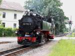 Rangierfahrt  99 1762-6 am 19. Juni 2015 im Bahnhof Moritzburg. 