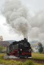 99 1793-1 bei der Ausfahrt aus Neudorf mit dem DR-Zug am 25.10.2015 (3)