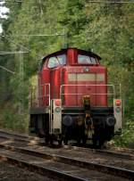 Eine Lok der BR 294 auf der Rampe zwischen Therandt und Klingenberg Colmnitz.
27.09.2013  10:36 Uhr.