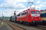 In der Lokaufstellung zur Lokparade beim Sommerfest in Koblenz am 18.06.2016 stand 110 152 (Baureihe E10 e.V.) .