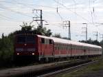 br-111/371476/111-095-durchfuhr-am-26092014-den 111 095 durchfuhr am 26.09.2014 den Bahnhof Weiterstadt mit einem Umleiter