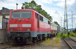 Der Lokzug der nach der Parade, der wieder zurück in den Rangierbahnhof gefahren wurde am 18.06.2016 beim Sommerfest in Koblenz.