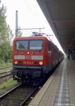114-024 steht als RB nach Burg(b. Magdeburg) in Braunschweig Hbf auf Gleis 8.
Aufgenommen im September 2014.