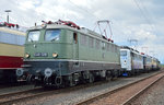 In der Lokaufstellung zur Lokparade beim Sommerfest in Koblenz am 18.06.2016 stand E40 128 (DB Museum).