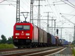 br-185-traxx-ac1ac2/515707/185-283-9-mit-einem-gueterzug-aus 185 283-9 mit einem Güterzug aus Leipzig kommend in der Güterumfahrung in Halle (Saale) am 28.7.16