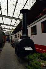 Der Kesseltorso der Lok  Haardt  im Eisenbahnmuseum Neustadt am 30.11.2014