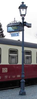 Eine Fahrgastinformation in Drei Annen Hohne am 10.Jan.2014