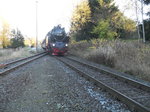harzer-schmalspurbahnen/527143/31102016-99-6001-bei-der-einfahrt 31.10.2016: 99 6001 bei der Einfahrt in Hasselfelde.