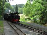 pressnitztalbahn/283110/99-1542-2-bei-der-einfahrt-in 99 1542-2 bei der Einfahrt in Steinbach am 13.Juli.2013