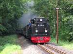 ruegensche-baederbahn/361072/99-1784-0-bei-der-einfahrt-in 99 1784-0 bei der Einfahrt in Göhren mit P 225 am 29.07.2014