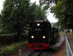 ruegensche-baederbahn/361832/99-1782-4-bei-der-ausfahrt-mit 99 1782-4 bei der Ausfahrt mit P 225 aus Binz am 02.08.2014