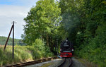 ruegensche-baederbahn/511293/99-1782-4-bei-der-einfahrt-mit 99 1782-4 bei der Einfahrt mit P 104 in Garftitz am 19.07.2016