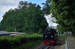ruegensche-baederbahn/511301/99-1782-4-bei-der-ausfahrt-mit 99 1782-4 bei der Ausfahrt mit P 107 aus Binz LB am 19.07.2016